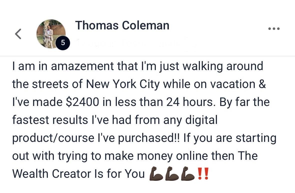 Testimonial from Thomas Coleman